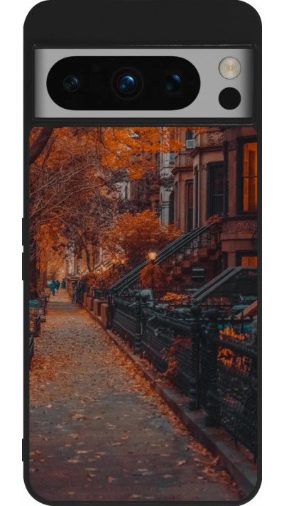 Google Pixel 8 Pro Case Hülle - Silikon schwarz Autumn 2024 city