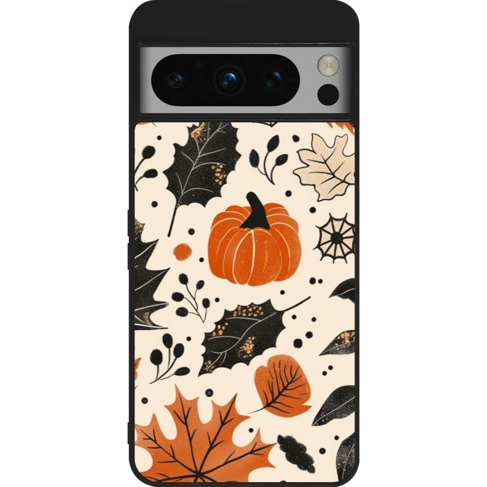 Google Pixel 8 Pro Case Hülle - Silikon schwarz Autumn 2024 nature