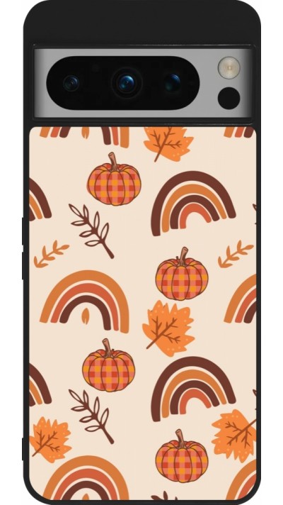 Google Pixel 8 Pro Case Hülle - Silikon schwarz Autumn 2024 rainbow