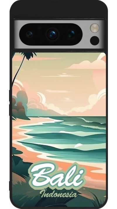 Google Pixel 8 Pro Case Hülle - Silikon schwarz Bali Landscape