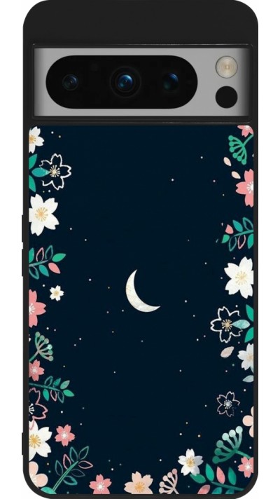 Google Pixel 8 Pro Case Hülle - Silikon schwarz Flowers space