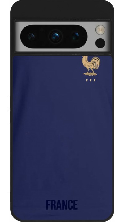 Google Pixel 8 Pro Case Hülle - Silikon schwarz Frankreich 2022 personalisierbares Fussballtrikot