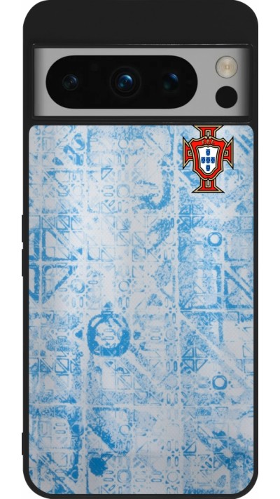 Coque Google Pixel 8 Pro - Silicone rigide noir Maillot de football Portugal Extérieur personnalisable