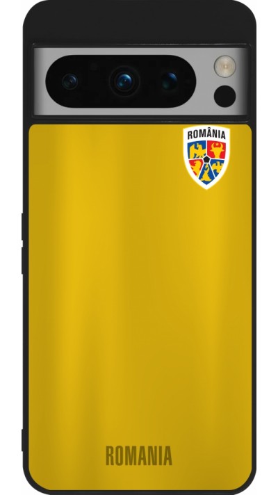 Coque Google Pixel 8 Pro - Silicone rigide noir Maillot de football Roumanie