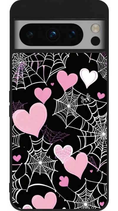 Google Pixel 8 Pro Case Hülle - Silikon schwarz Halloween 2024 girly