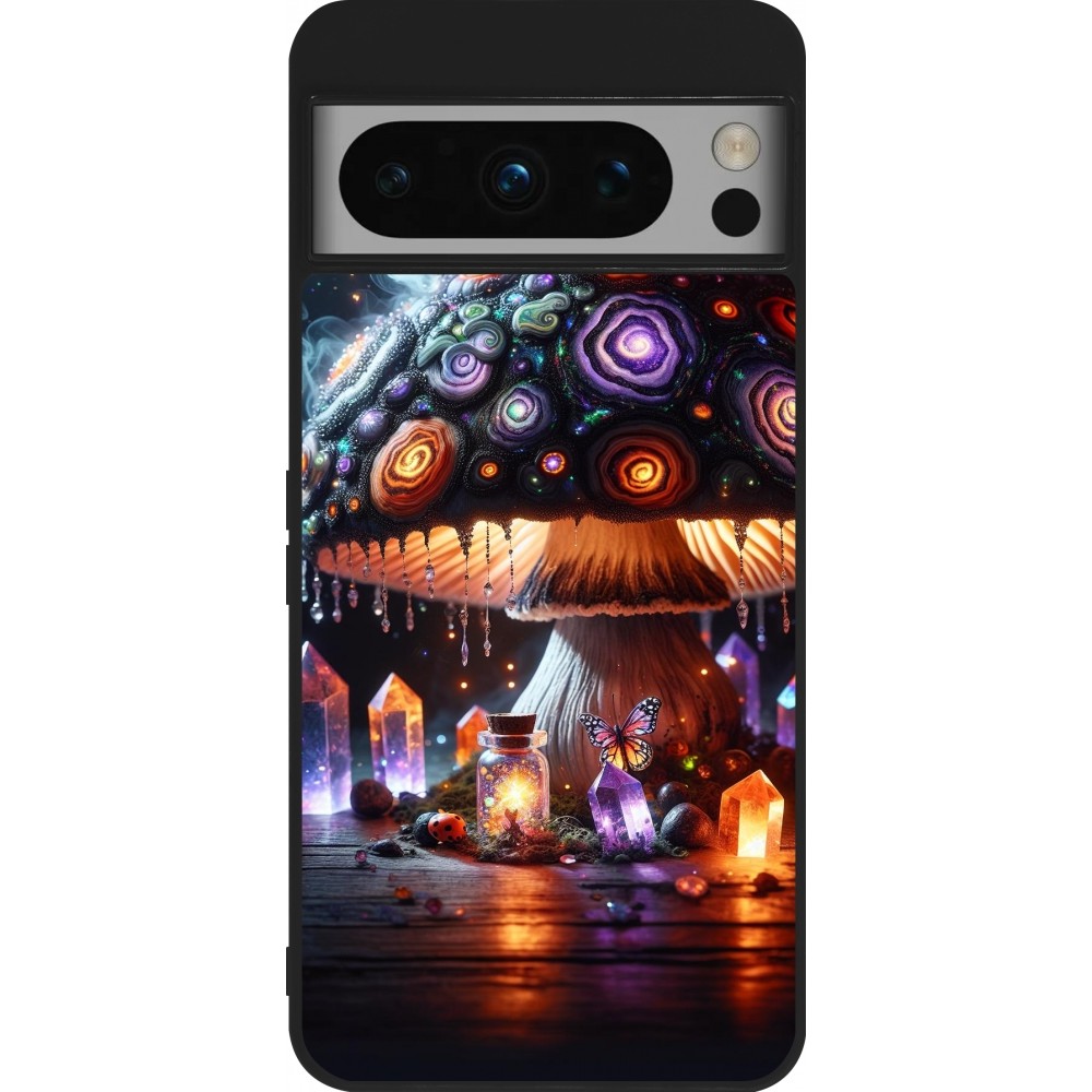 Google Pixel 8 Pro Case Hülle - Silikon schwarz Halloween Zaubertrank Magie