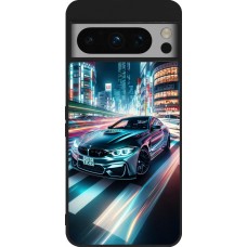 Google Pixel 8 Pro Case Hülle - Silikon schwarz BMW M4 Tokio Nacht