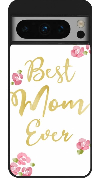 Google Pixel 8 Pro Case Hülle - Silikon schwarz Mom 2024 best Mom ever