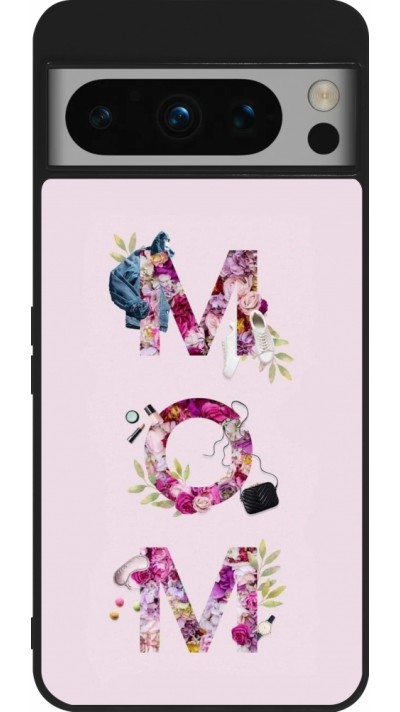 Google Pixel 8 Pro Case Hülle - Silikon schwarz Mom 2024 girly mom