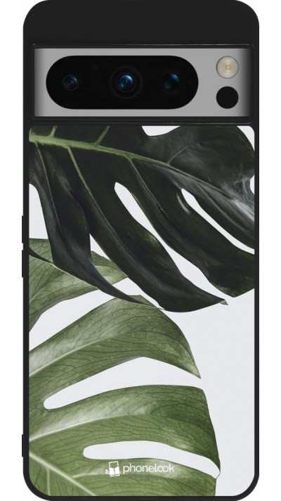 Google Pixel 8 Pro Case Hülle - Silikon schwarz Monstera Plant