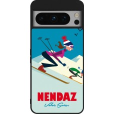 Google Pixel 8 Pro Case Hülle - Silikon schwarz Nendaz Ski Downhill