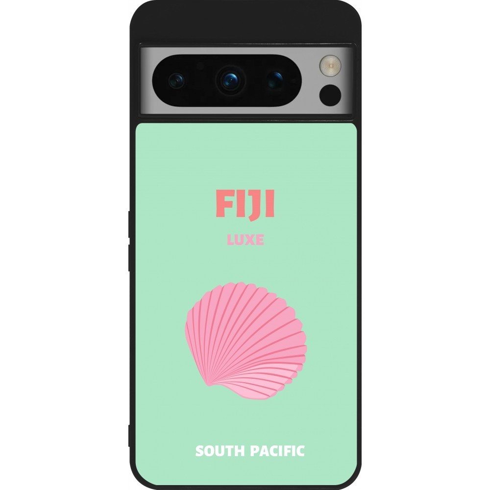 Google Pixel 8 Pro Case Hülle - Silikon schwarz Pop Summer Destination Fiji