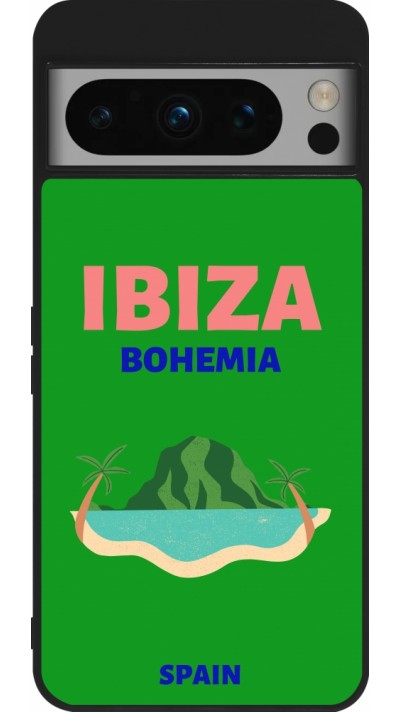 Google Pixel 8 Pro Case Hülle - Silikon schwarz Pop Summer Destination Ibiza