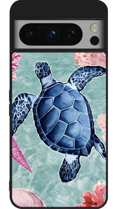 Google Pixel 8 Pro Case Hülle - Silikon schwarz Preppy Turtle