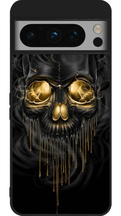 Google Pixel 8 Pro Case Hülle - Silikon schwarz Skull 02