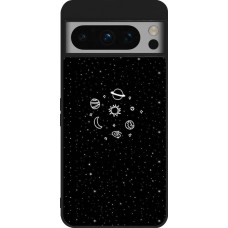 Google Pixel 8 Pro Case Hülle - Silikon schwarz Space Doodle