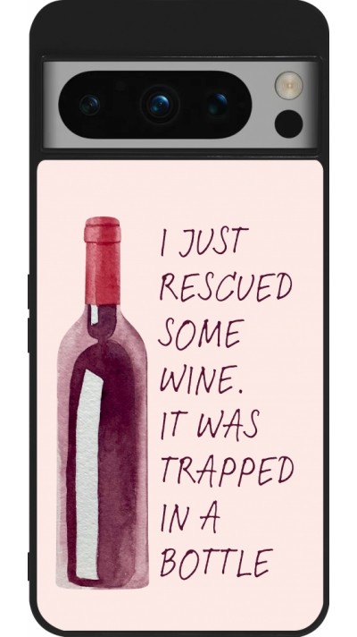 Google Pixel 8 Pro Case Hülle - Silikon schwarz I just rescued some wine