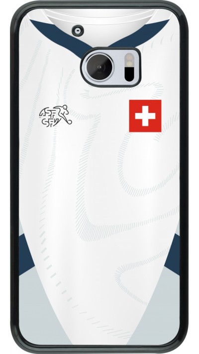 Coque HTC 10 - Maillot de football Suisse Extérieur personnalisable