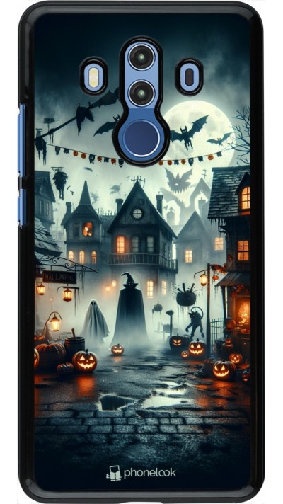 Huawei Mate 10 Pro Case Hülle - Halloween Spukstadt