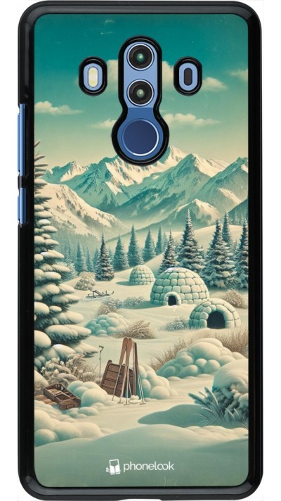 Coque Huawei Mate 10 Pro - Vintage Snowy Mountain Igloo