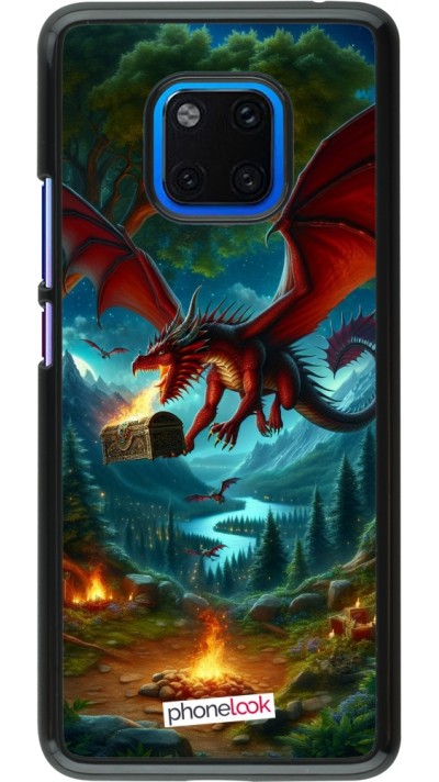 Coque Huawei Mate 20 Pro - Dragon Volant Forêt Trésor