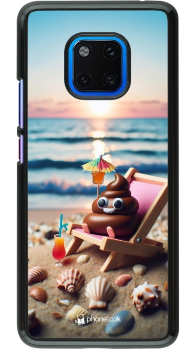 Coque Huawei Mate 20 Pro - Emoji caca sur chaise longue