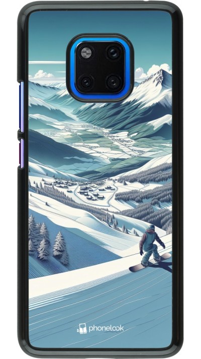 Coque Huawei Mate 20 Pro - Snowboarder Montagne