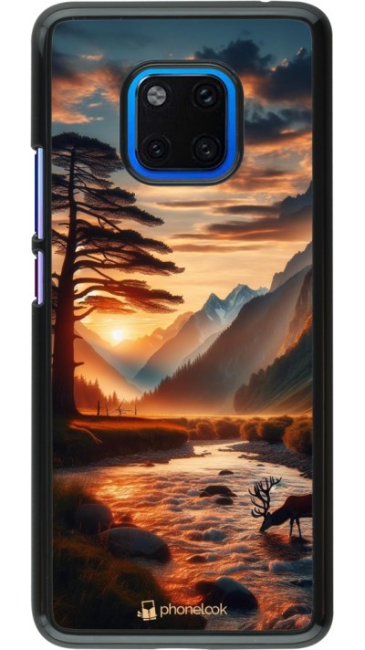 Coque Huawei Mate 20 Pro - Valley Sunset Deer Tree