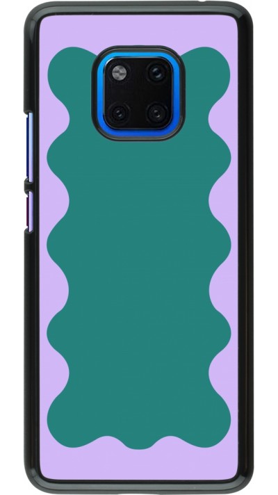 Coque Huawei Mate 20 Pro - Wavy Rectangle Green Purple