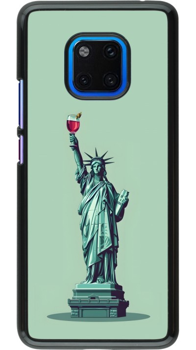 Coque Huawei Mate 20 Pro - Wine Statue de la liberté avec un verre de vin