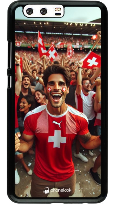 Coque Huawei P10 Plus - Supporter Suisse Euro 2024