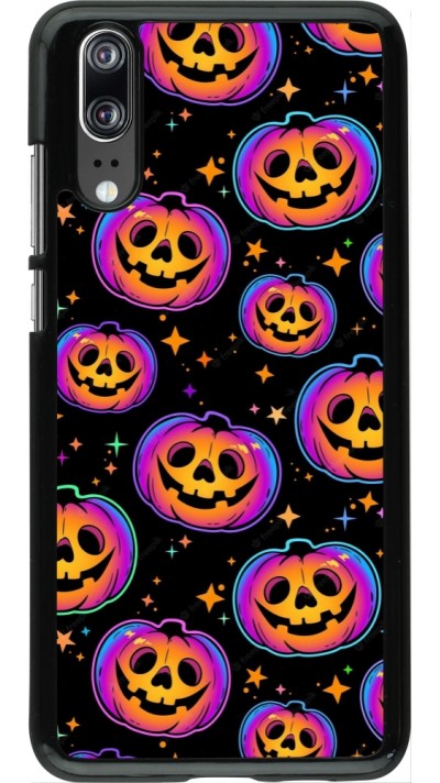 Huawei P20 Case Hülle - Halloween 2024 rainbow pumpkins