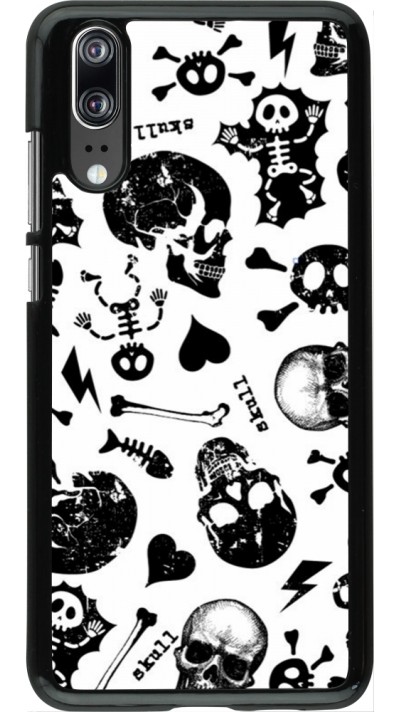 Huawei P20 Case Hülle - Halloween 2024 skeleton mix