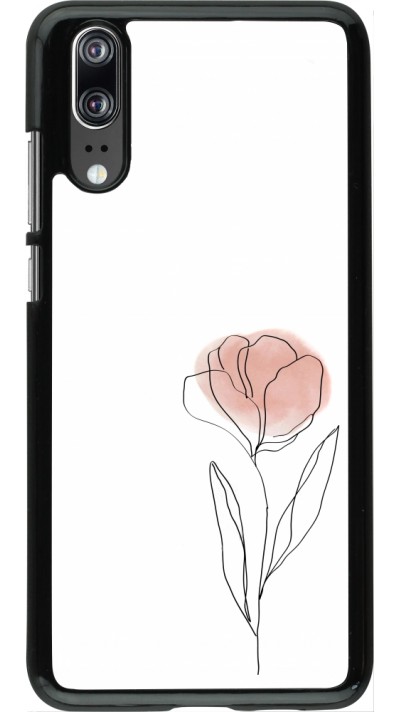 Huawei P20 Case Hülle - Spring 23 minimalist flower
