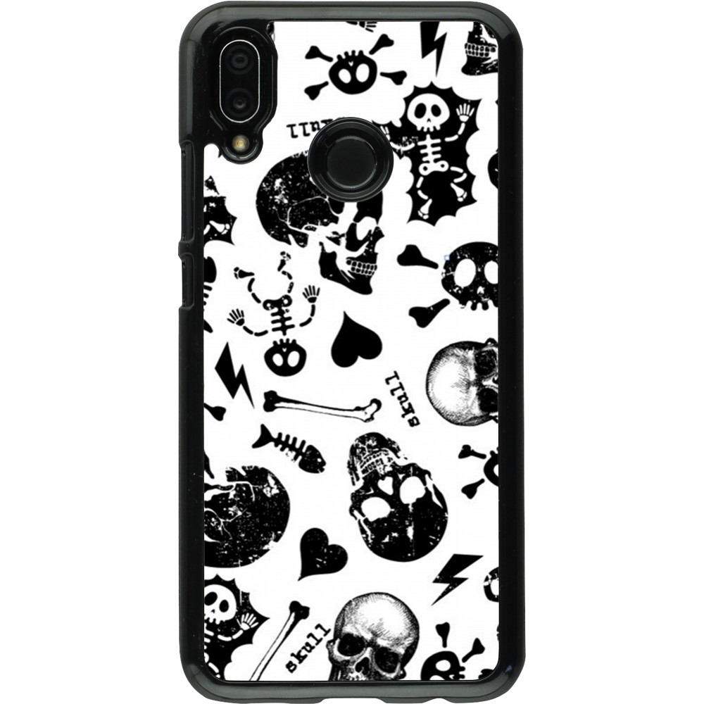 Huawei P20 Lite Case Hülle - Halloween 2024 skeleton mix