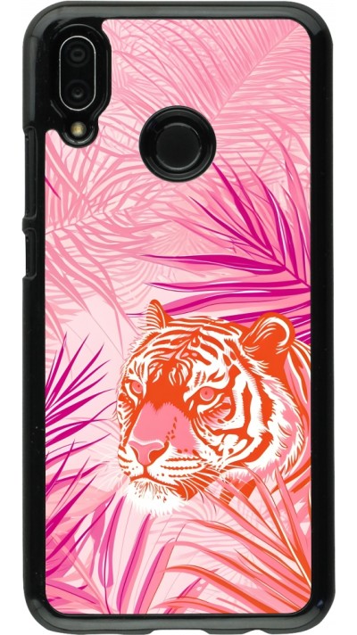 Coque Huawei P20 Lite - Tigre palmiers roses