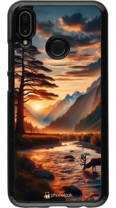 Coque Huawei P20 Lite - Valley Sunset Deer Tree