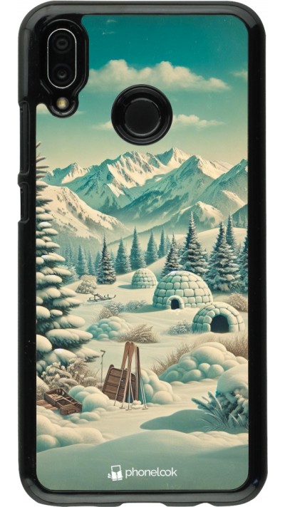 Coque Huawei P20 Lite - Vintage Snowy Mountain Igloo