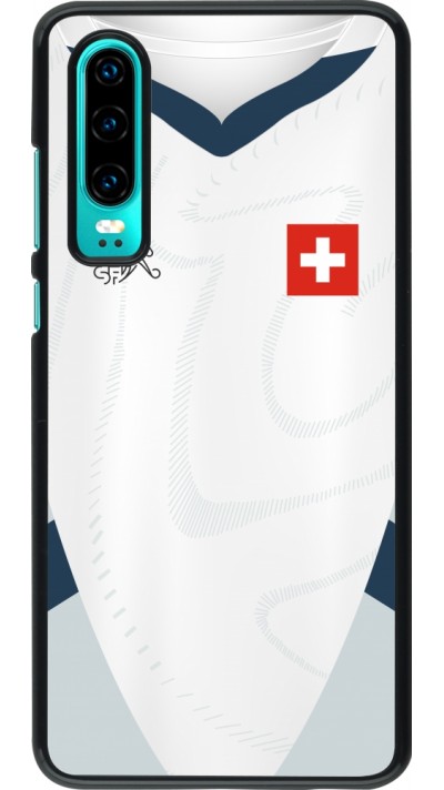 Coque Huawei P30 - Maillot de football Suisse Extérieur personnalisable