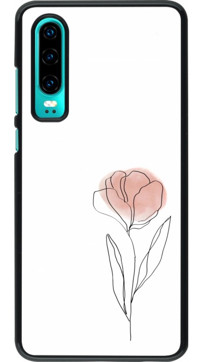 Huawei P30 Case Hülle - Spring 23 minimalist flower