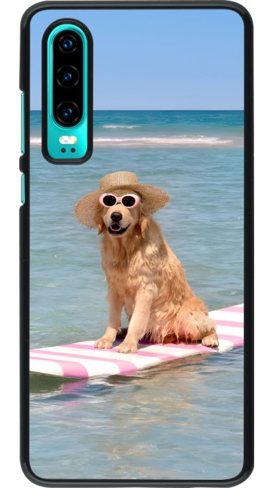 Coque Huawei P30 - Summer Dog on Paddle