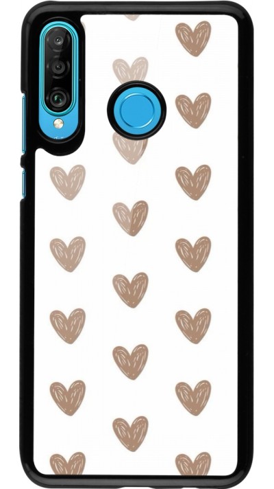 Huawei P30 Lite Case Hülle - Autumn 2024 brown hearts