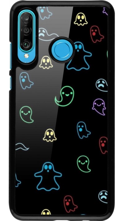 Huawei P30 Lite Case Hülle - Halloween 2024 colorful ghosts