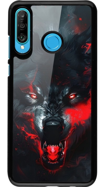 Huawei P30 Lite Case Hülle - Halloween 2024 mad werewolf