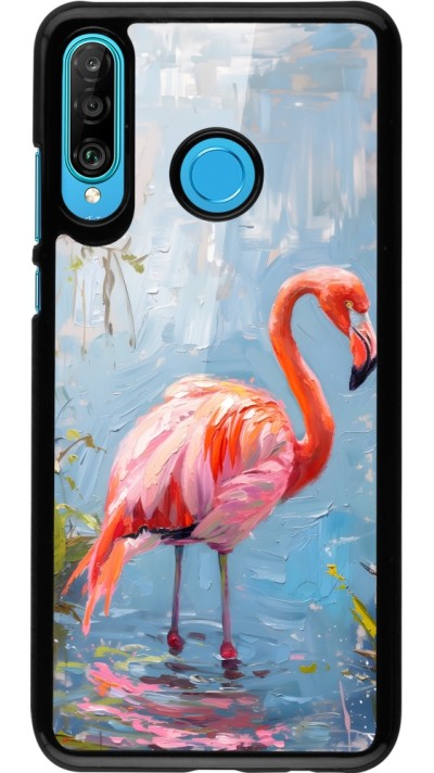 Coque Huawei P30 Lite - Paint Flamingo