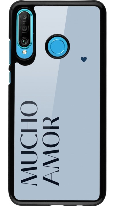 Coque Huawei P30 Lite - Valentine 2024 mucho amor azul