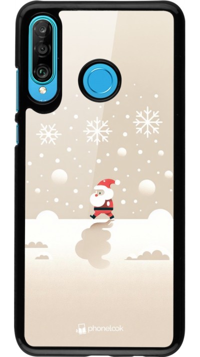 Coque Huawei P30 Lite - Noël 2023 Minimalist Santa