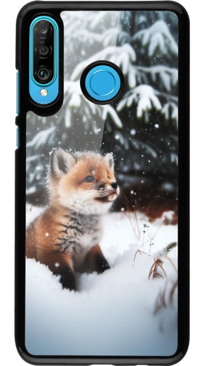 Coque Huawei P30 Lite - Noël 2023 Renardeau sapin