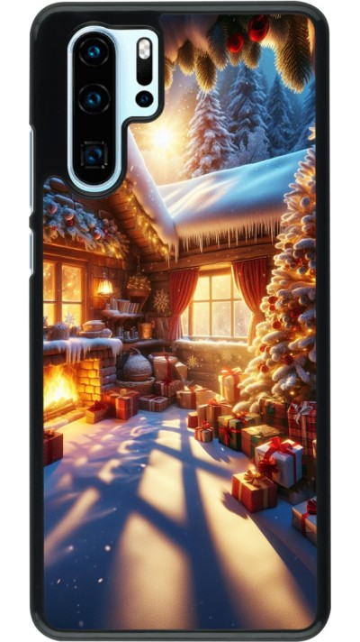 Huawei P30 Pro Case Hülle - Weihnachten Chalet Feerie