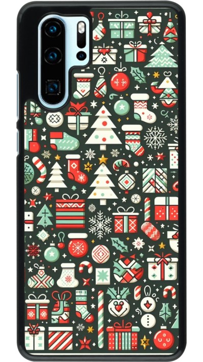 Huawei P30 Pro Case Hülle - Weihnachten 2023 Flachmuster